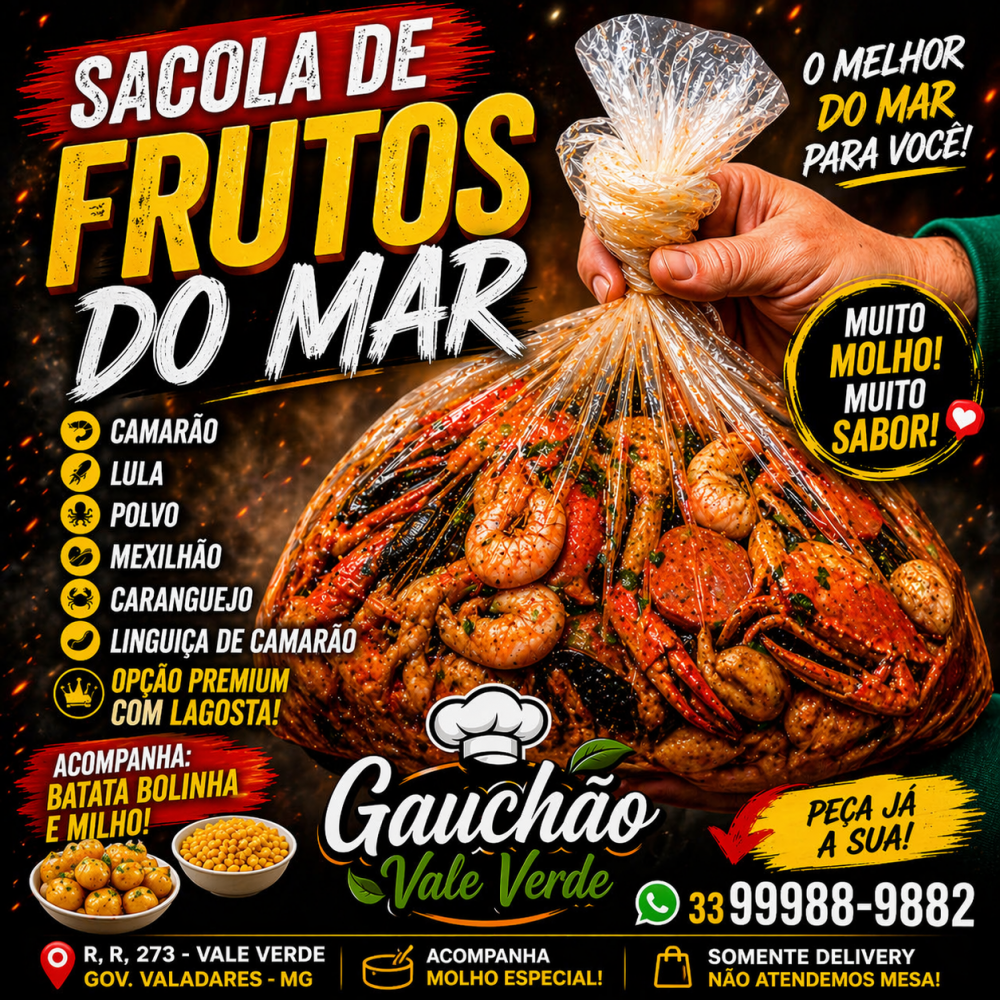 Sacola frutos do Mar 